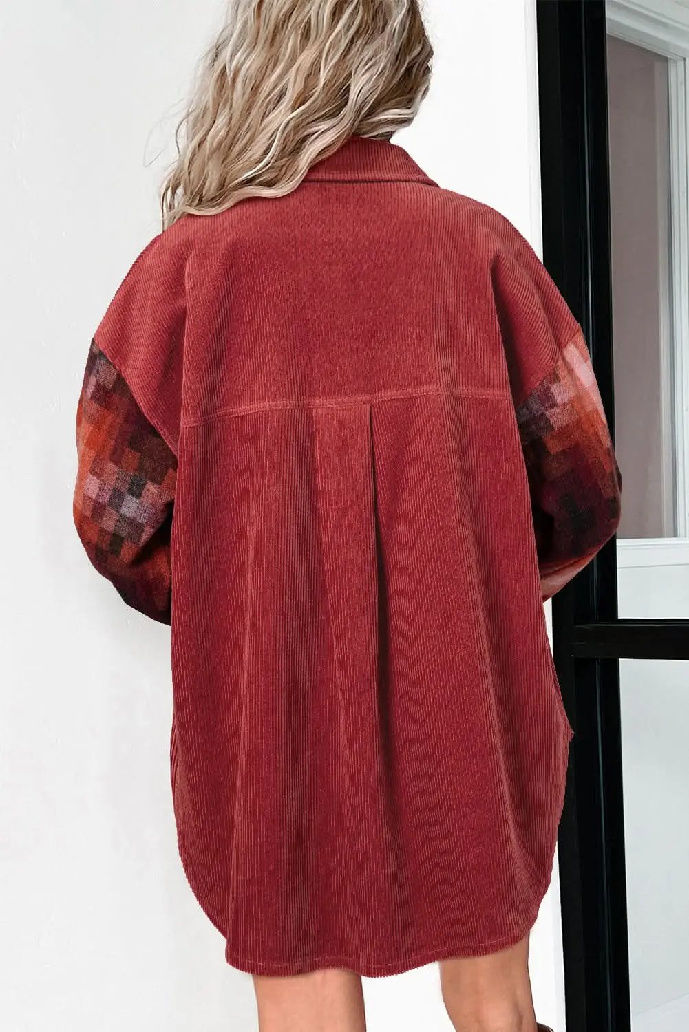 Gold Flame Oversized Corduroy Jacket - Love Salve